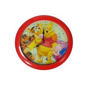 Часы пластиковые (заготовка) под полиграфическую вставку, красные круглые